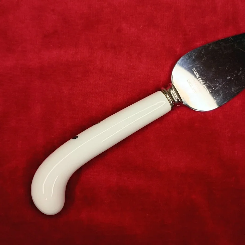 Vtg Sheffield England Cheese Knife Spreader Stainless Christmas Holly Berries 7